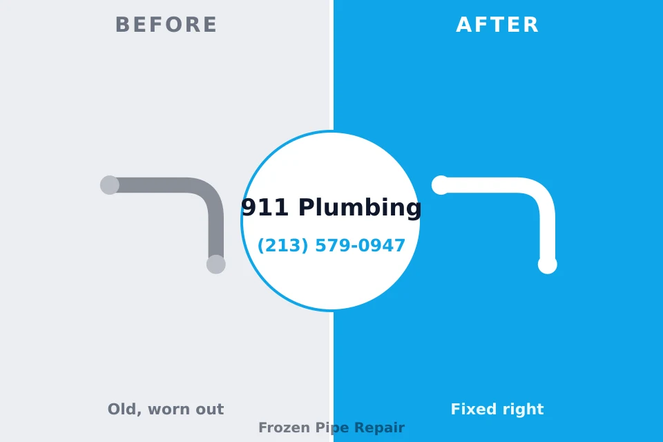 Before and after: plumbing repair Jonesboro, IN
